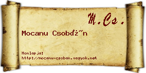 Mocanu Csobán névjegykártya